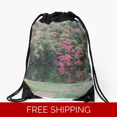Le Studio Drawstring Bag Lake Perry October 2020 Fall Colors